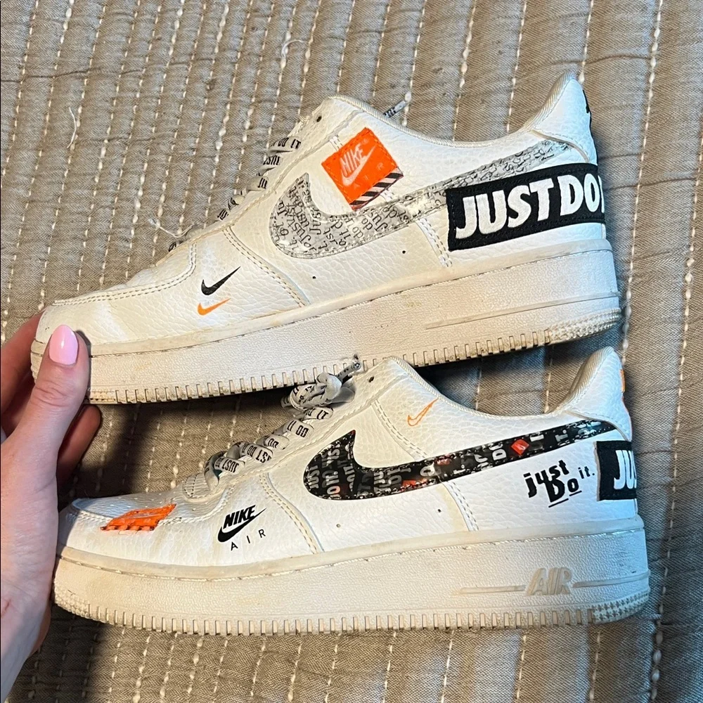 Nike Air Force 1 with Orange and Black Graphics - Picture 1 of 5